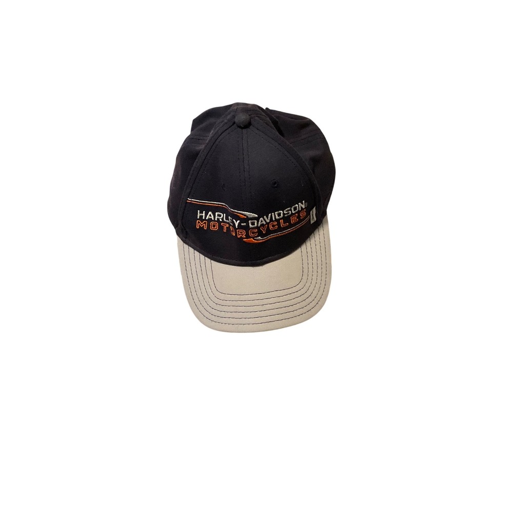 Harley Davidson Motorcycles Orlando Florida USA Baseball Cap Hat‎ Black Orange